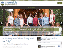 Tablet Screenshot of creeksidephysiotherapy.ca